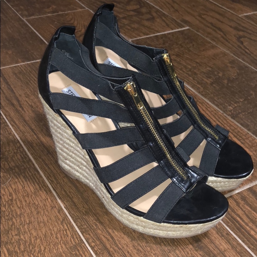 Black Steve Madden Wedges